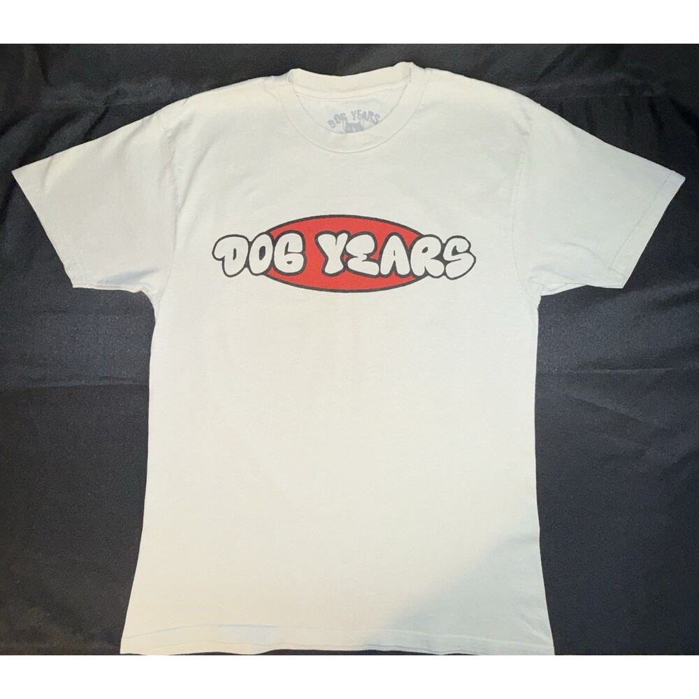 Dog Years Men’s White Skateboarding Graphic T-Shirt Dog Skate Tee